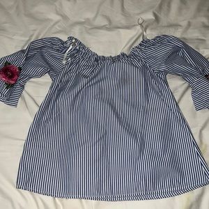Floral striped top